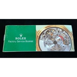 Vintage‎ Rolex Factory Service Booklet in English *Read Please*